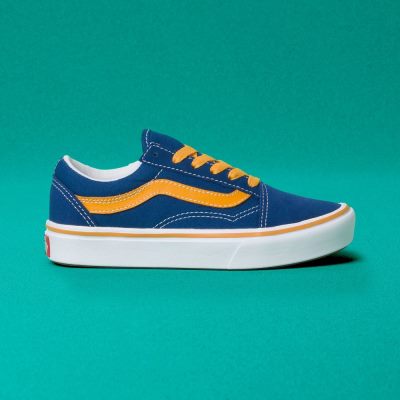 Vans Pop ComfyCush Old Skool - Çocuk Spor Ayakkabı (Mavi)